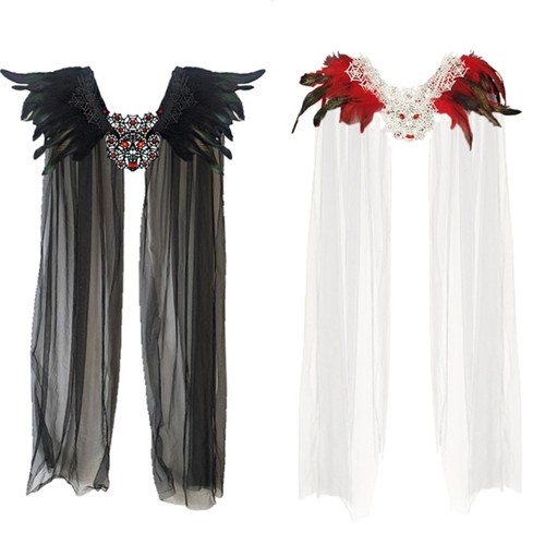 Gothic feather shrug - gothic,