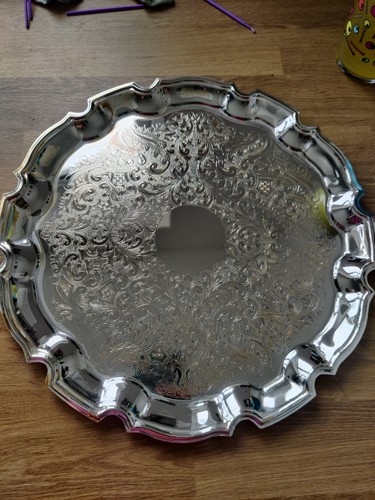 Vintage silver plated - plated, round