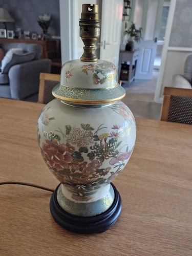 Oriental ceramic table lamp - oriental,