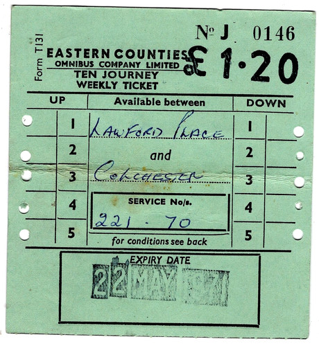 Bus ticket eastern - ticket:,