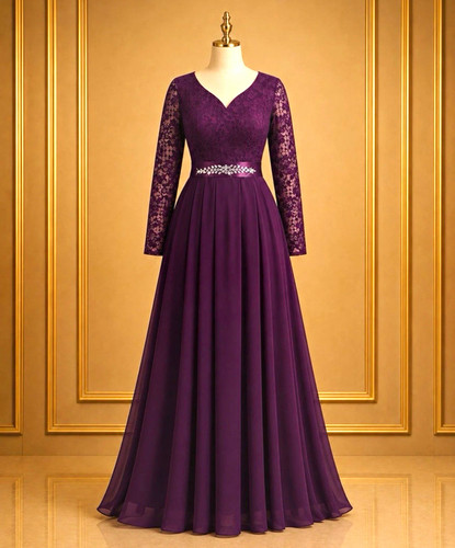 Women purple lace neck - women’s,