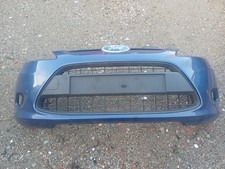FORD FIESTA MK7 COMPLETE FRONT BUMPER IN BLUE NO FOG LIGHTS  2012