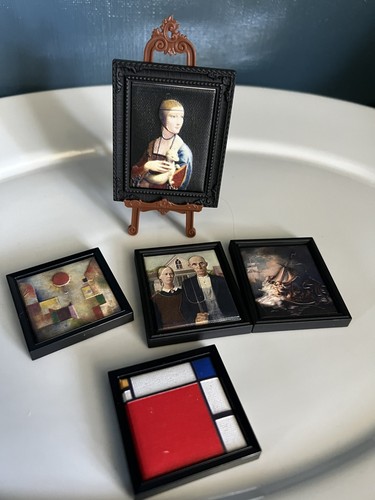 Paintings and stand for - 5,