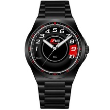 Black steel wrist watch with - wrist,