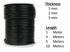 Real Leather Round Cord/String/Thread for Jewelry Making Necklace Pendant