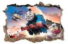 Thomas the Tank Engine Hole in The Wall Art Sticker Game Bedroom Boys Girls