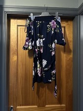 Lipsy Blue Floral Print Dress