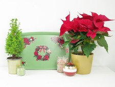 Hand Painted Green Vintage