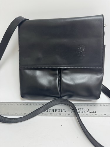 Vera pelle black leather bag - pelle,