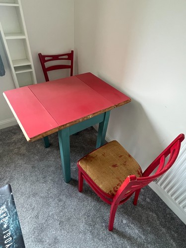 Formica wood table and - and, chairs