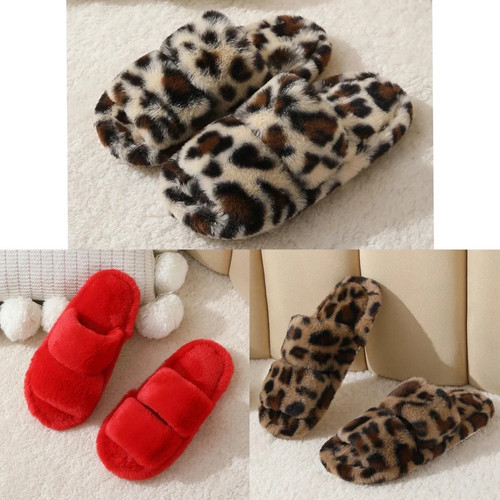 Leopard pattern plush winter - leopard,