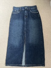 Long Denim Blue Skirt Size