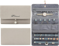 Vanfn Jewelry Rolls, Travel Jewelry Organizer Roll, Foldable Jewelry Case, Women