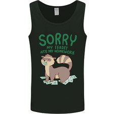 Sorry My Ferret Ate My Homework Funny Mens Vest Tank Top