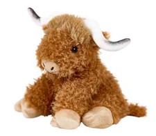 Warmies Large Microwavable Plush Curly Highland Cow Hot Or Cold Lavender Scented
