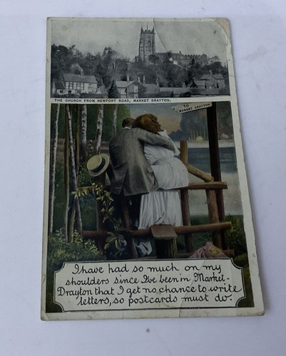 Vintage photo postcard market - vintage,