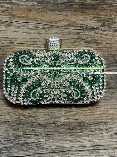 Women diamante clutch bag - diamante,