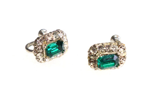 Vintage silvertone green - vintage, &