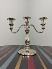 Vintage Ianthe Silver Plated Candelabra Candlestick – 3 Candle Holder – England