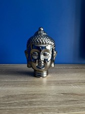 Buddha - Chrome Buddha Head 20cm Tall