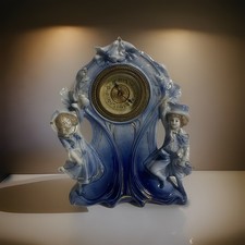 Porcelain Blue Gold Figural