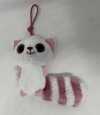 Yoohoo & Friends Pammee Pink Fox Soft Toys Plush (G3) Key/Bag Charm Striped Tail