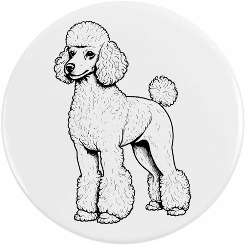 Standard poodle button pin - 'standard,