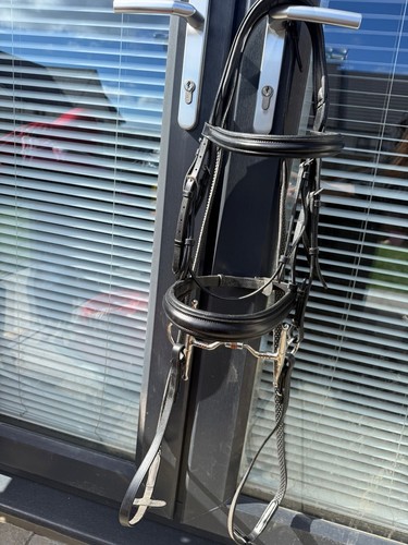 Black cavesson bridle