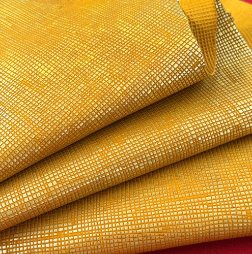 Metallic yellow gold leather - yellow, gold,
