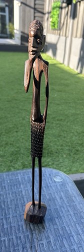 Carved african art figurine - african,