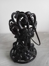 Black Cast Metal Pillar Candle