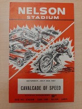 Speedway programme NELSON Cavalcade of Speed  29 July 1967