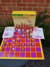Marks and Spencer colourful Chess and Draughts board game for ages 6-11