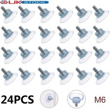 24Pcs Strong Rubber Suction Cup Sucker Pads with M6 Screw For Glass Table Top