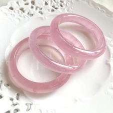 Natural Pink Rose Quartz Crystal Mozambique Woman Fashion Bangle Inner 54mm62mm