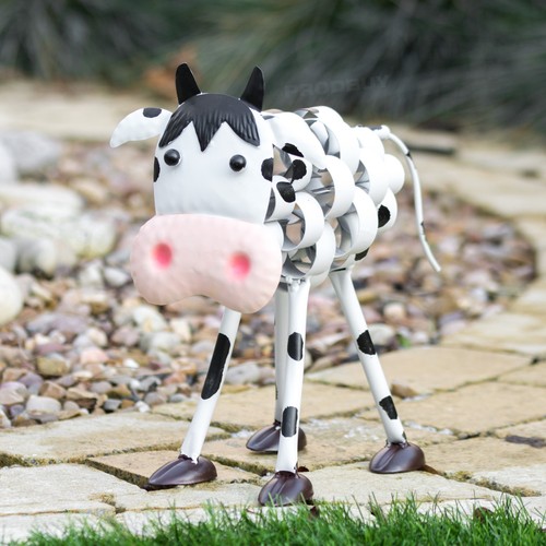 Metal cow garden lawn ornament - metal,
