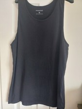 Mens Primark Vest Top Black