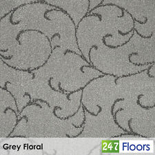 Grey Floral Wilton Carpet 11mm