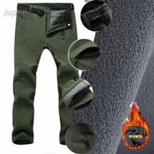 Fleece Lined Trousers Men Outdoor Walking Winter Trousers Hiking Waterproof Pant