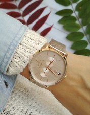 TOMMY HILFIGER WOMENS WATCH GOLD MESH STRAP & ROSE GOLD DIAL TH1781944 GENUINE