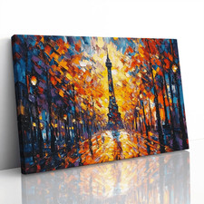 Blackpool Tower Leonid Afremov Inspired Canvas Framed Print Picture Wall Art
