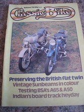 CLASSIC BIKE AUTUMN 1979 BRITISH FLAT TWIN SUNBEAMS BSA INDIAN'S BOARD TRACK