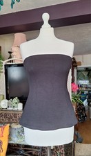 BNWT Zara Ladies Black Boob Tube bustier Pull Over Top - Size M 