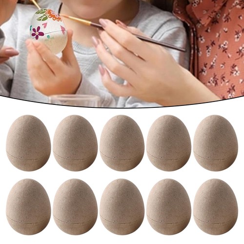 10x paper mache easter eggs - mache,