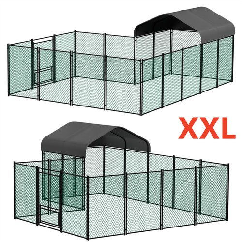 Large iron walk chicken run - iron, walk-in