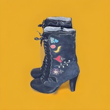 RARE POETIC LICENCE SUEDE LACE UP  BOOTS SIZE 8 NEW