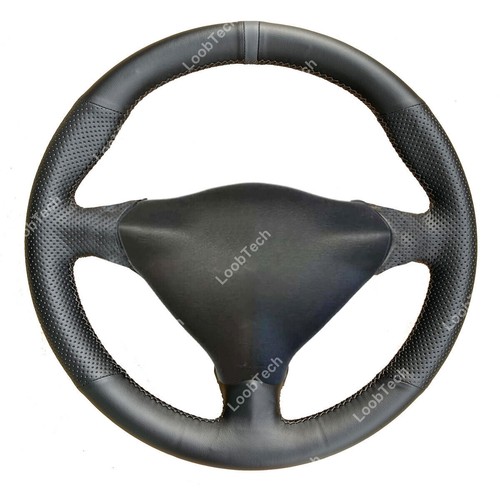 Black leather gray strip - leather,