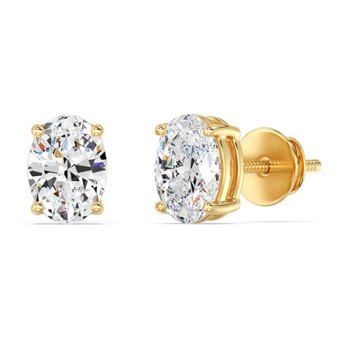 Yellow gold earrings - gold,