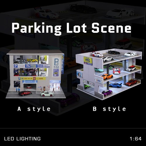 Diorama car garage - 1/64,