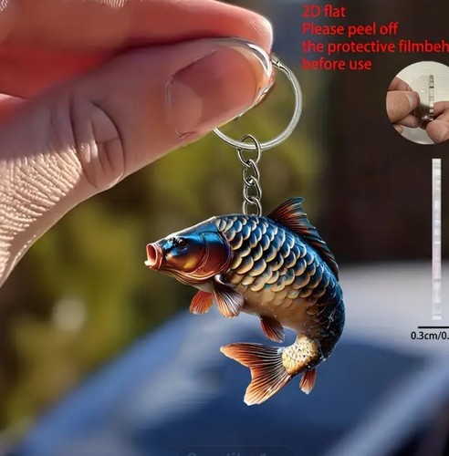 Carp keyring common - carp, gift